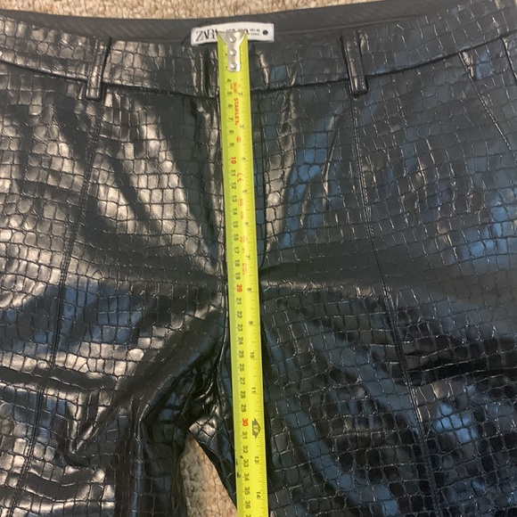 Zara Black Faux Leather Pants NWT - Picture 13 of 13